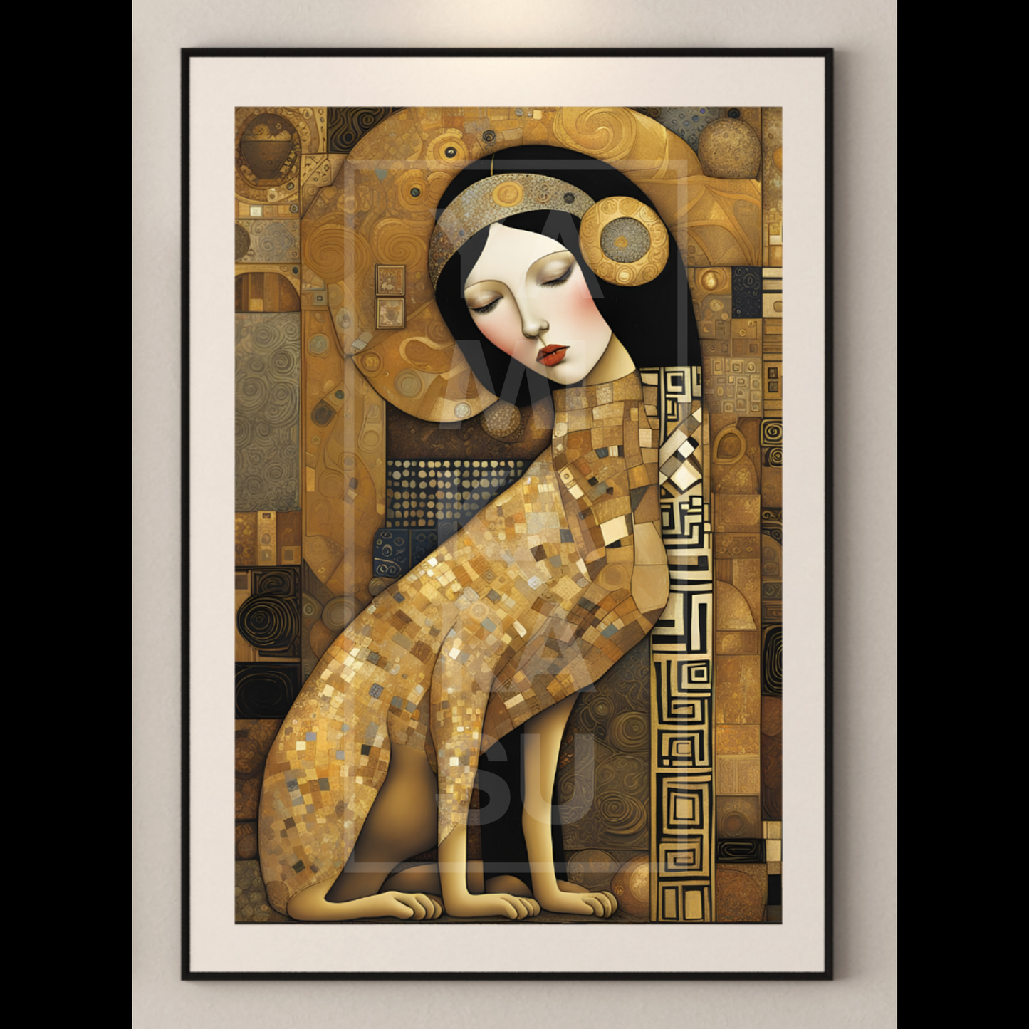 Gustav Klimt Inspired Art: Set of 3 Original Paintings