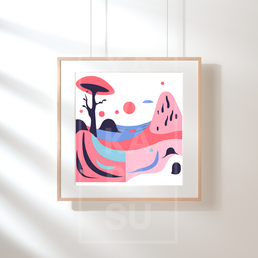 Calm Horizons -Original Minimalist Landscape