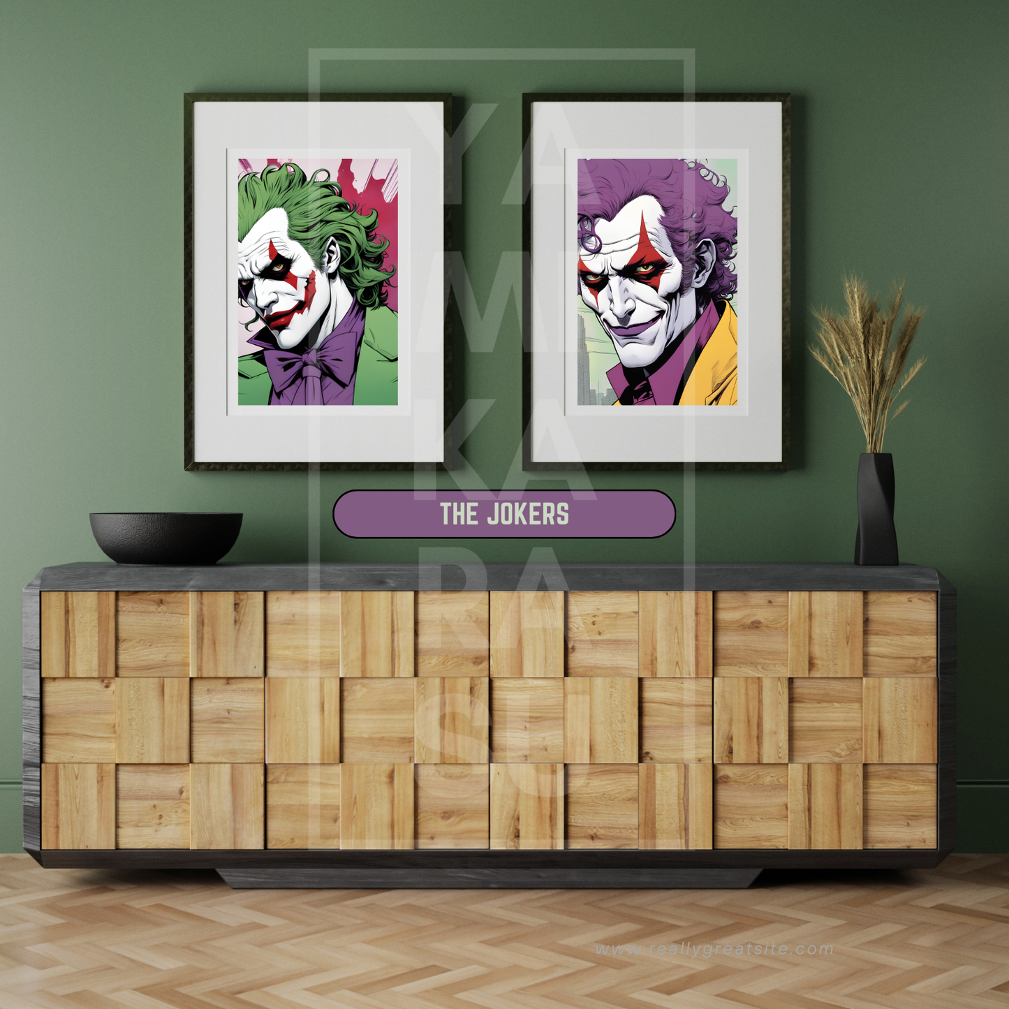 Joker Comic Style Art Print with High-Contrast Colors – Wall Décor